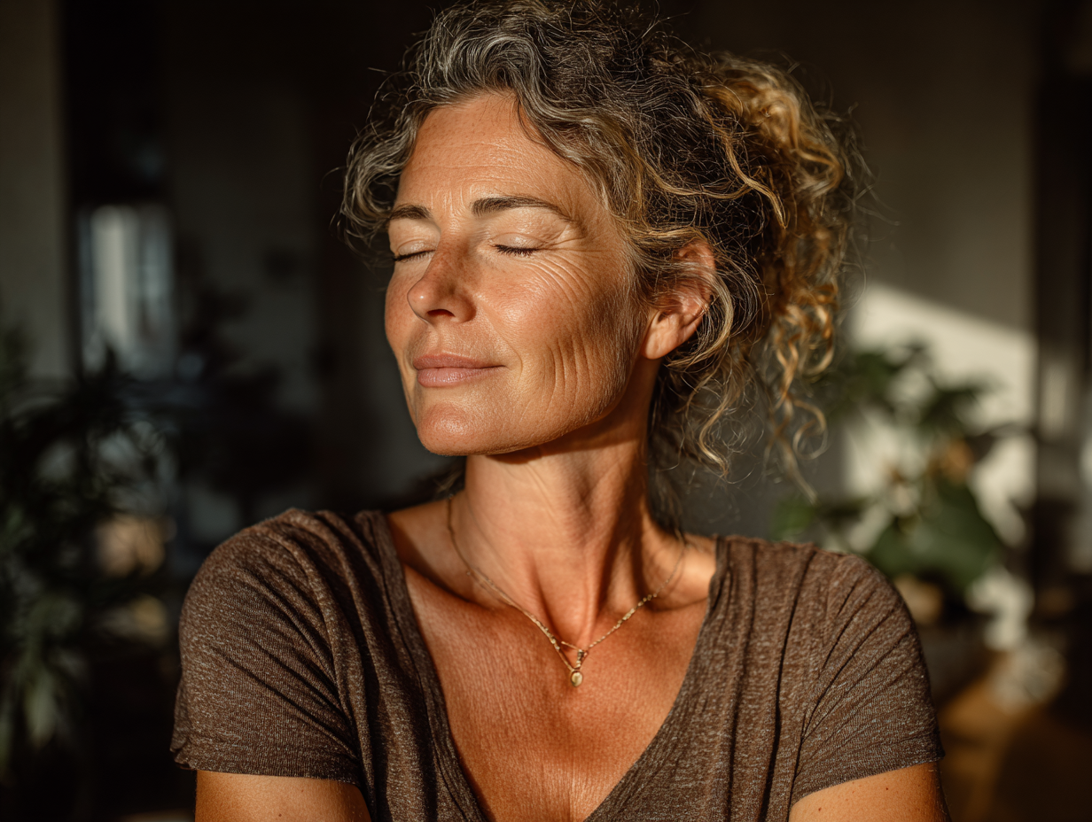 Sesiune de yoga în natură pentru seniori